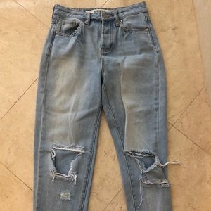 Brandy Melville Distressed High Waisted Jeans
